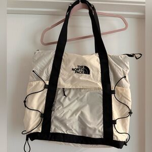 The North Face Borealis Tote ,color White Dune/TNF Black, 2 Water Bottle Pocket